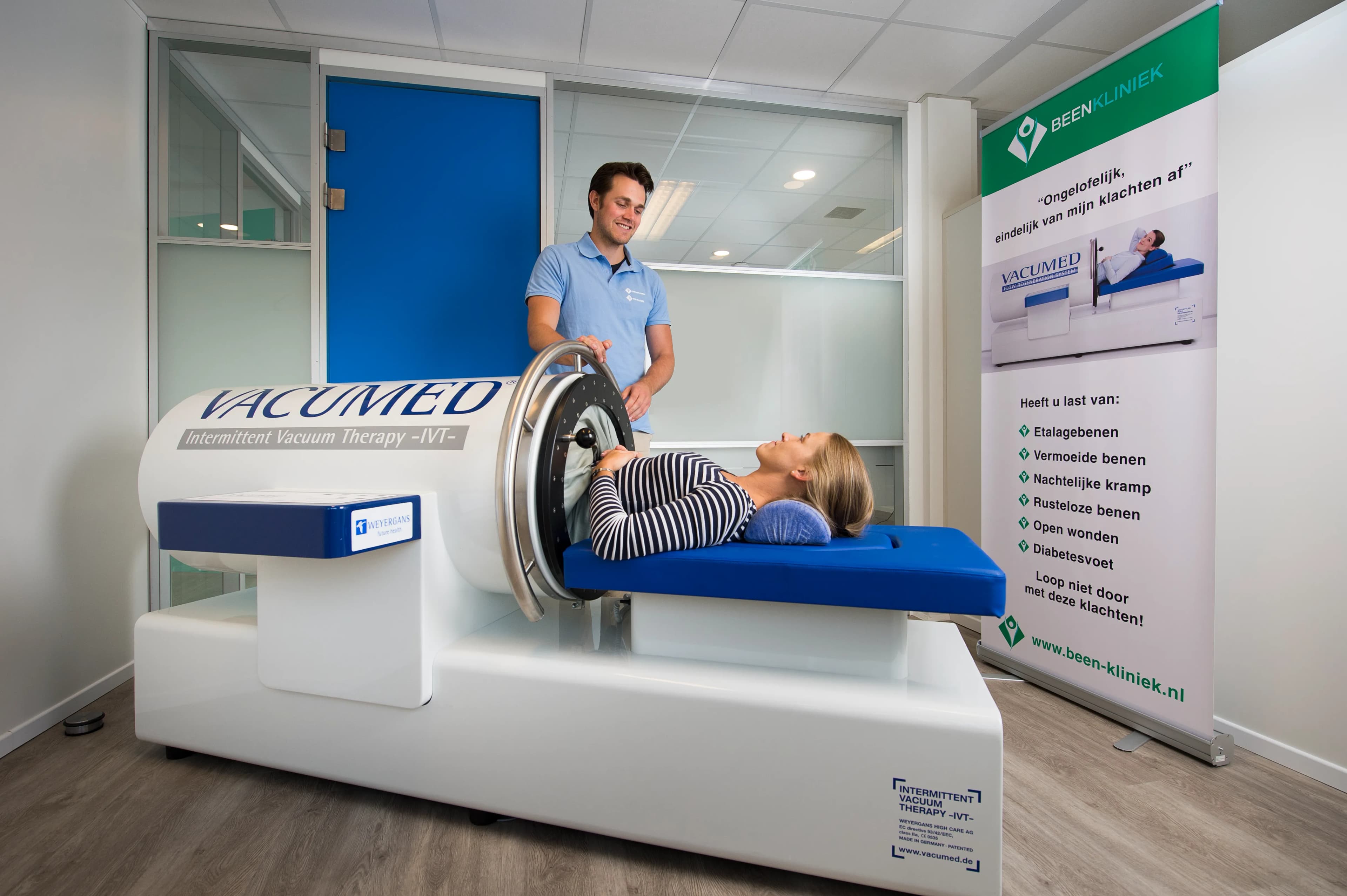 Person relaxing during therapy